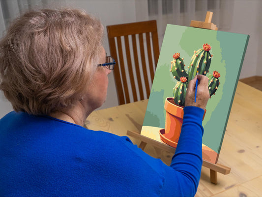 Paint by Numbers - Kaktus i en potte