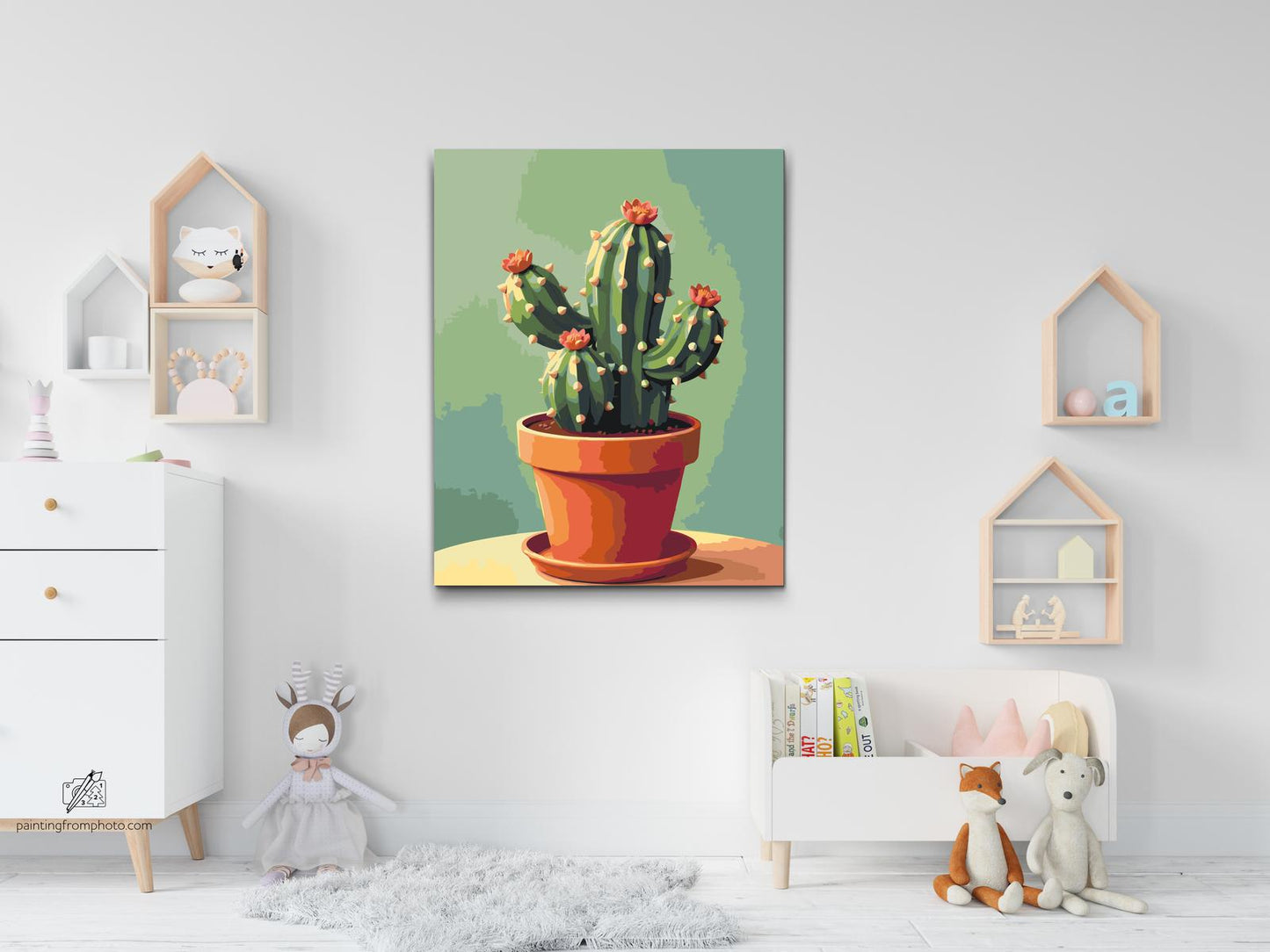 Paint by Numbers - Kaktus i en potte