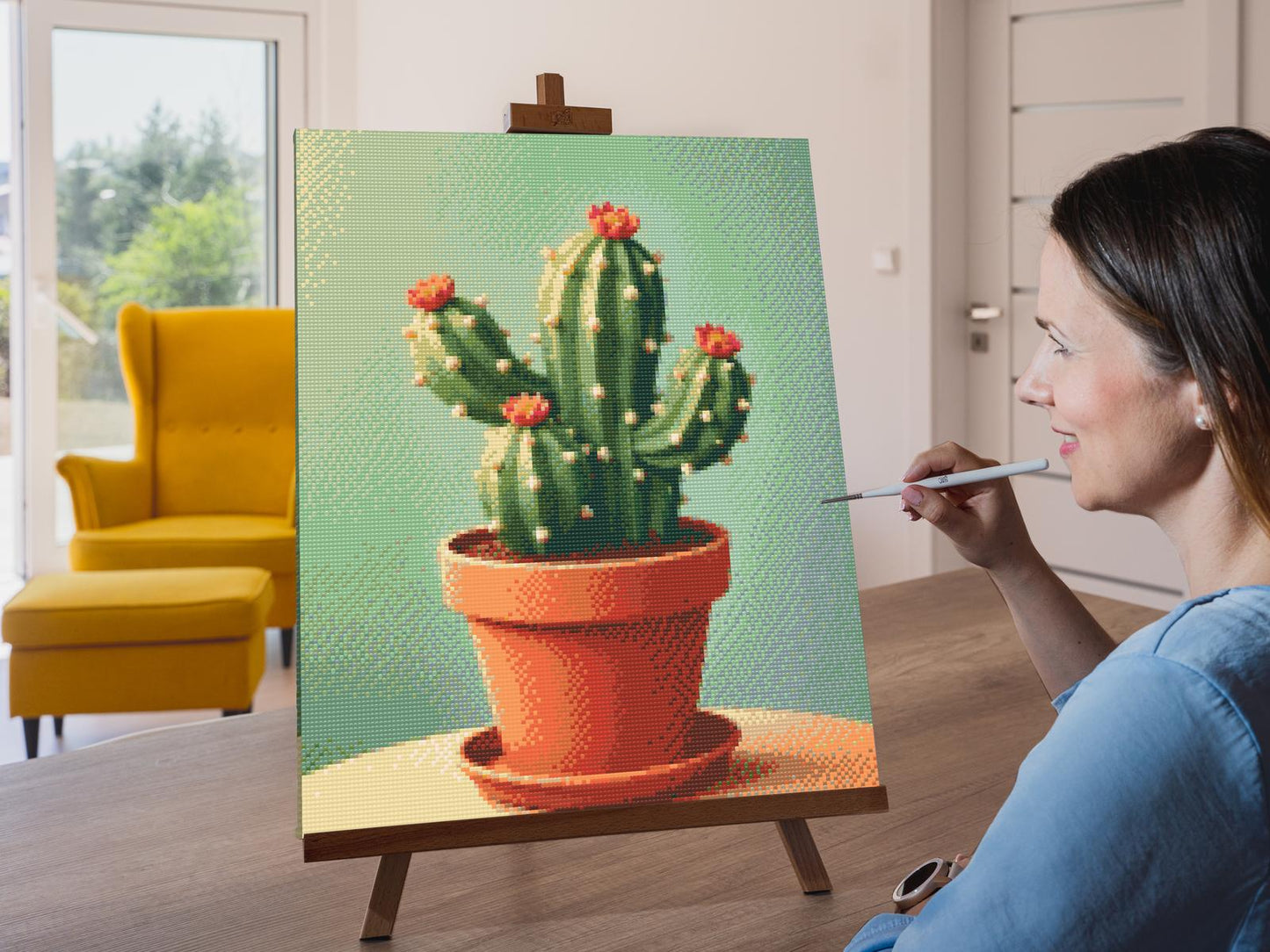 Diamond Painting - Kaktus i en potte