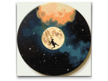 Diamond Painting - Vinylplade – Swing by the moon
