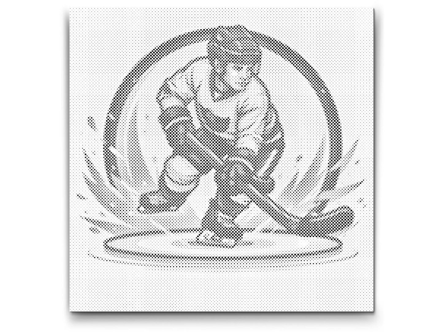 Mal-med-prikker -  Hockeyspiller