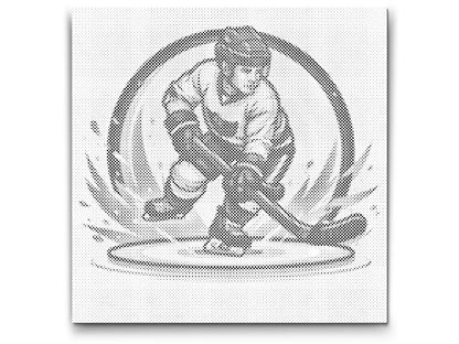 Mal-med-prikker -  Hockeyspiller