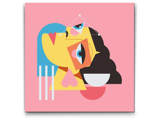 Paint by Numbers - Illustration - Kubistisk kvinde