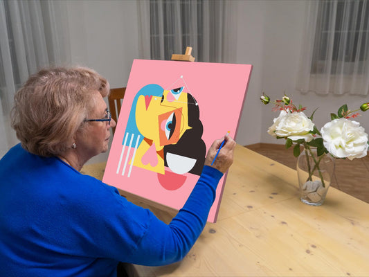 Paint by Numbers - Illustration - Kubistisk kvinde
