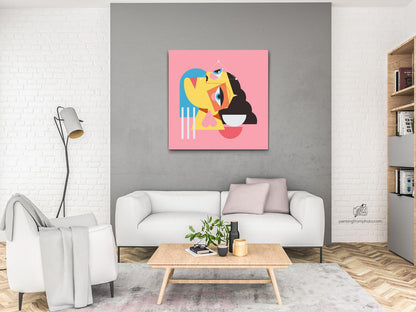 Paint by Numbers - Illustration - Kubistisk kvinde