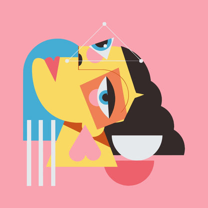 Paint by Numbers - Illustration - Kubistisk kvinde