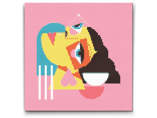 Diamond Painting - Illustration - Kubistisk kvinde