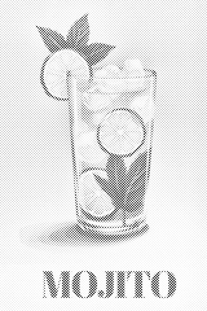 Mal-med-prikker -  Mojito