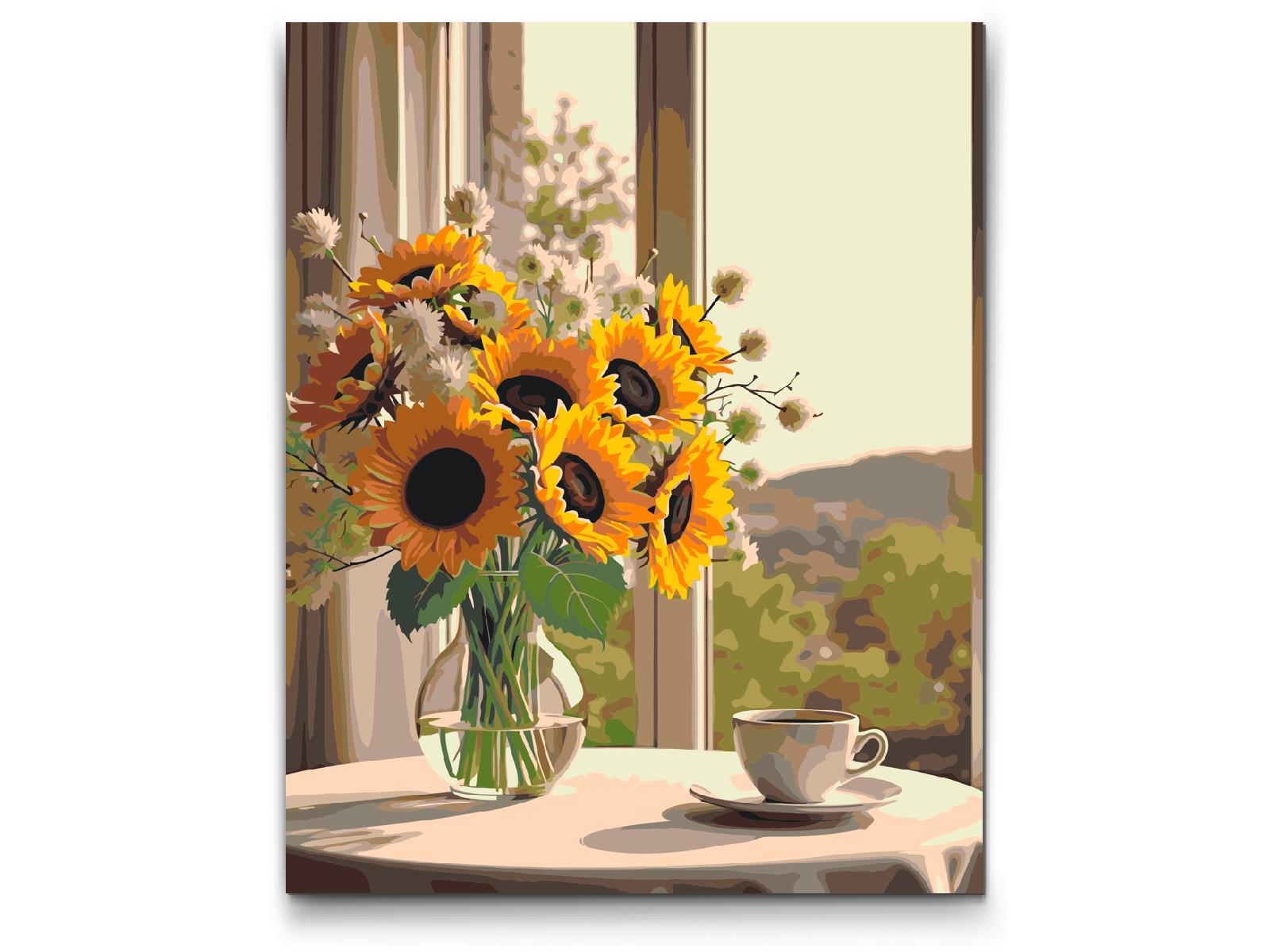 Paint by Numbers - Solsikker i en vase