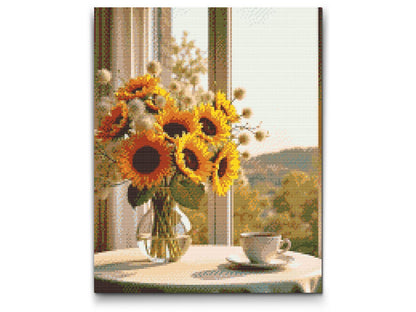 Diamond Painting - Solsikker i en vase