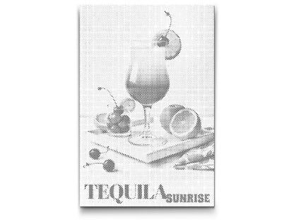 Mal-med-prikker -  Tequila solopgang