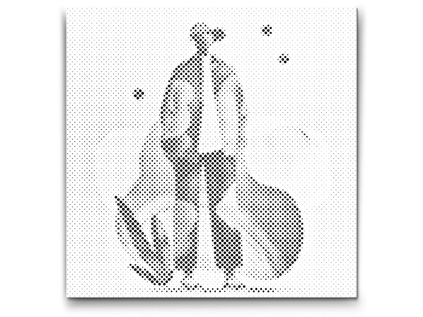 Mal-med-prikker -  Illustration - Futuristisk mand