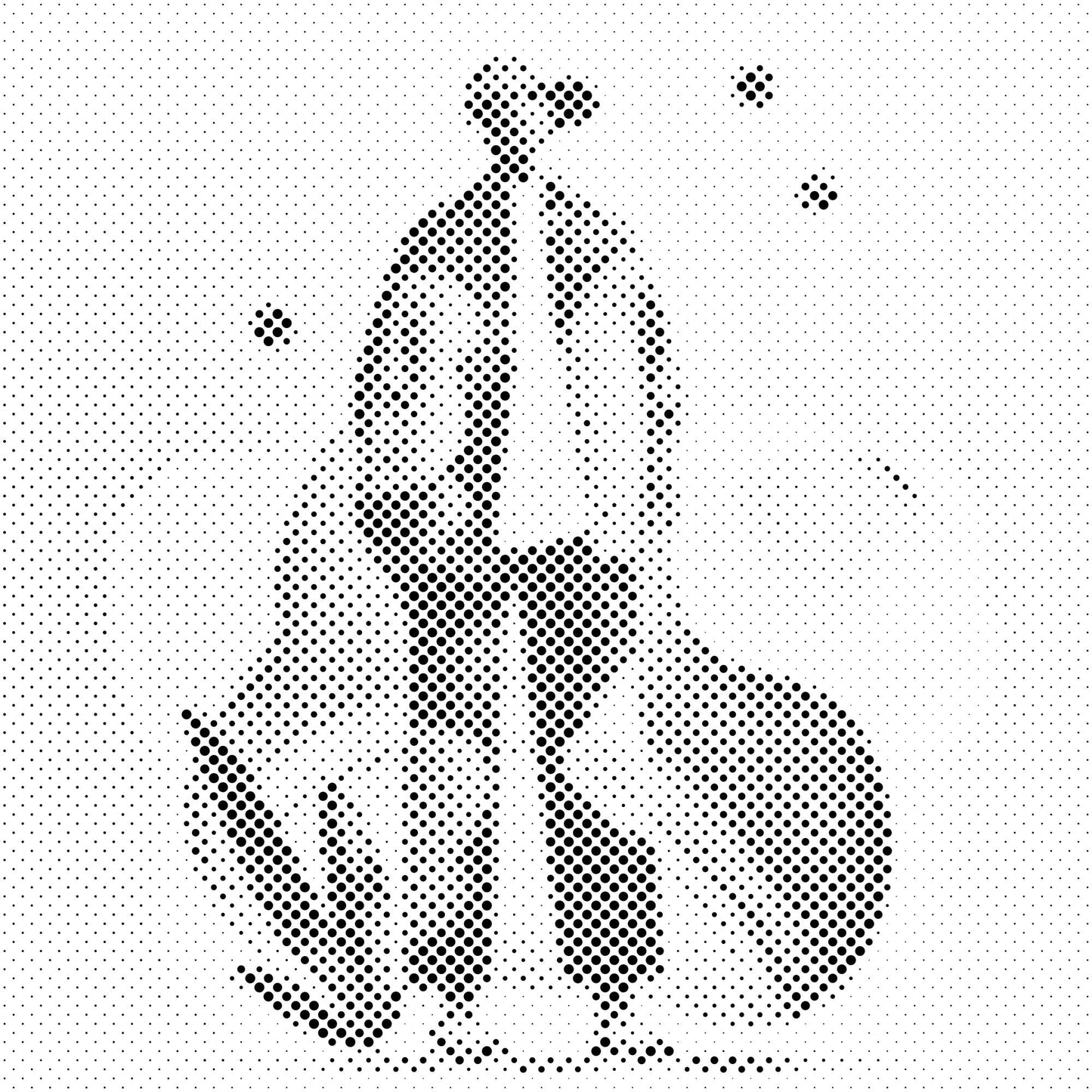 Mal-med-prikker -  Illustration - Futuristisk mand