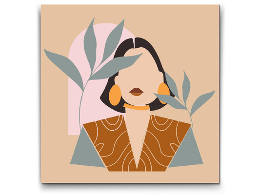 Paint by Numbers - Illustration - Moderne kvinde