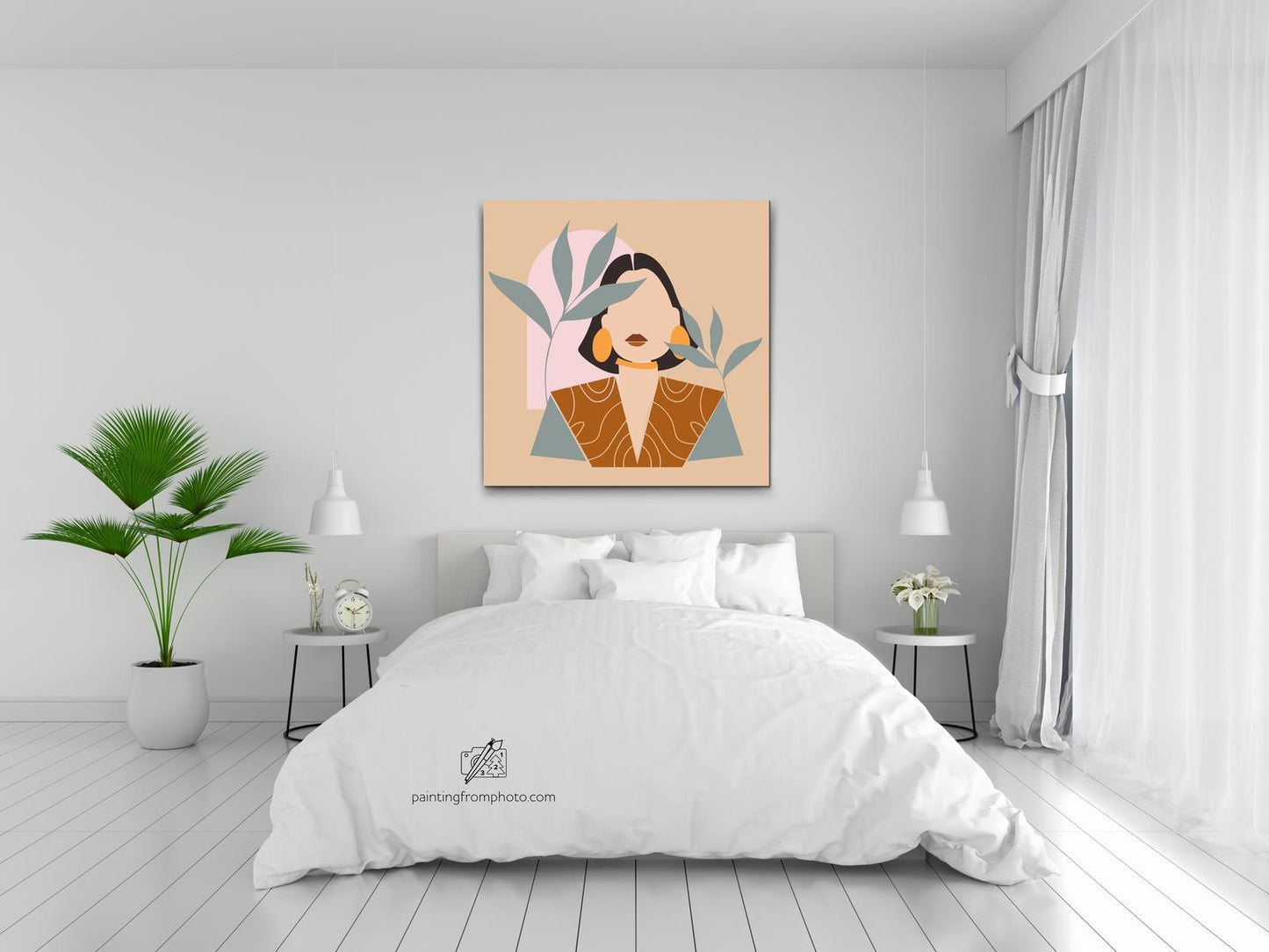 Paint by Numbers - Illustration - Moderne kvinde