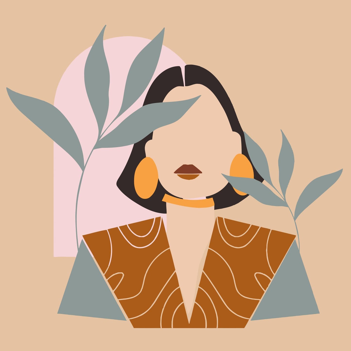 Paint by Numbers - Illustration - Moderne kvinde