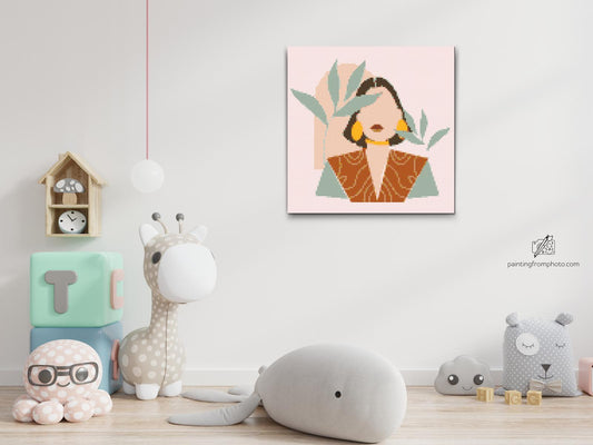 Diamond Painting - Illustration - Moderne kvinde
