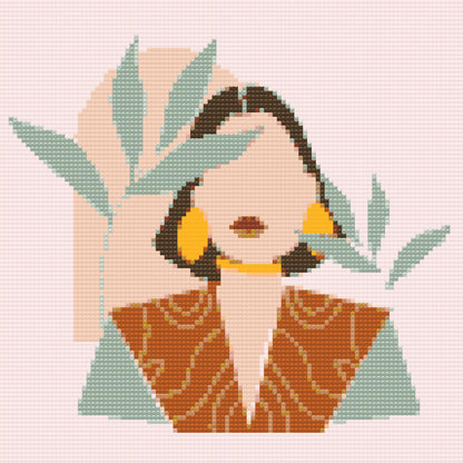 Diamond Painting - Illustration - Moderne kvinde