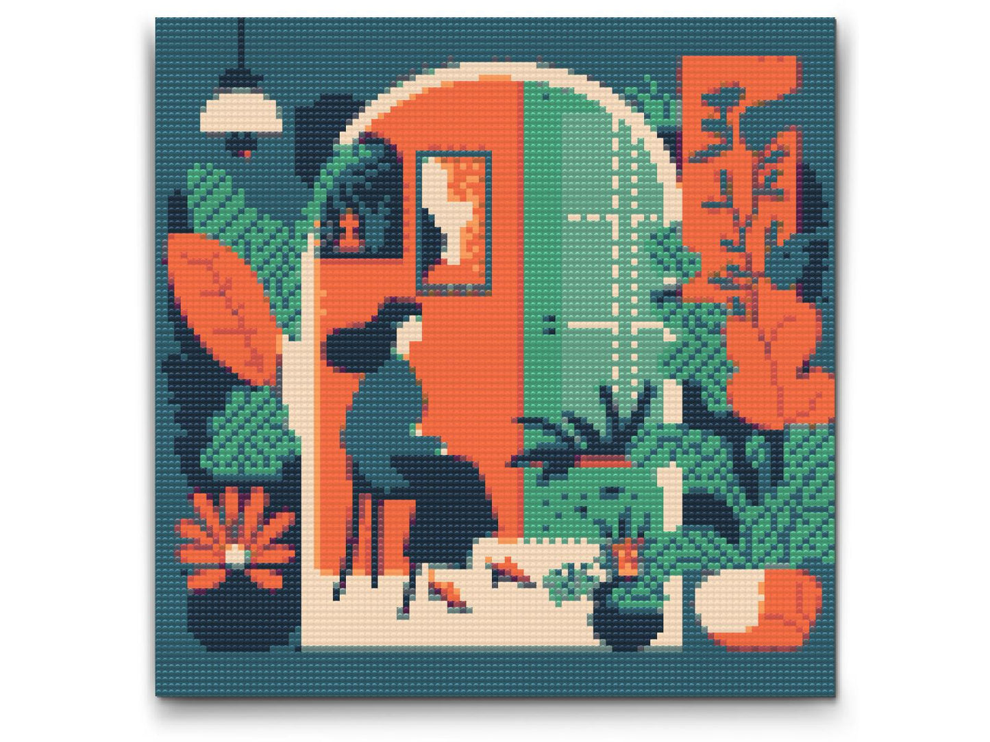 Diamond Painting - Illustration - Kvinde i lejligheden