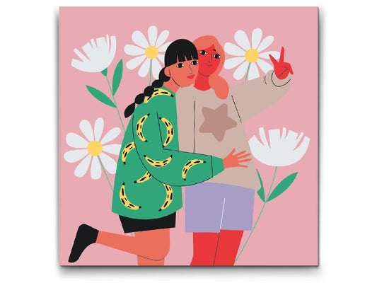 Paint by Numbers - Illustration - Bedste venner