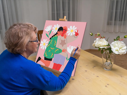 Paint by Numbers - Illustration - Bedste venner