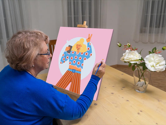 Paint by Numbers - Illustration - Blond kvinde