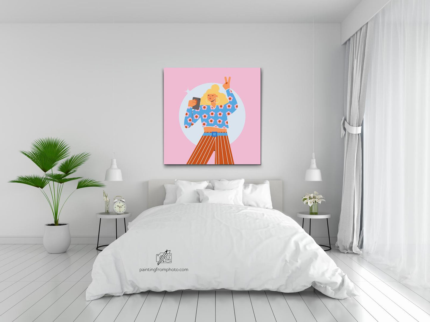 Paint by Numbers - Illustration - Blond kvinde