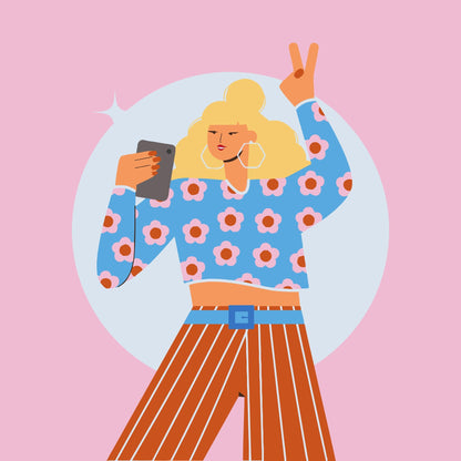 Paint by Numbers - Illustration - Blond kvinde