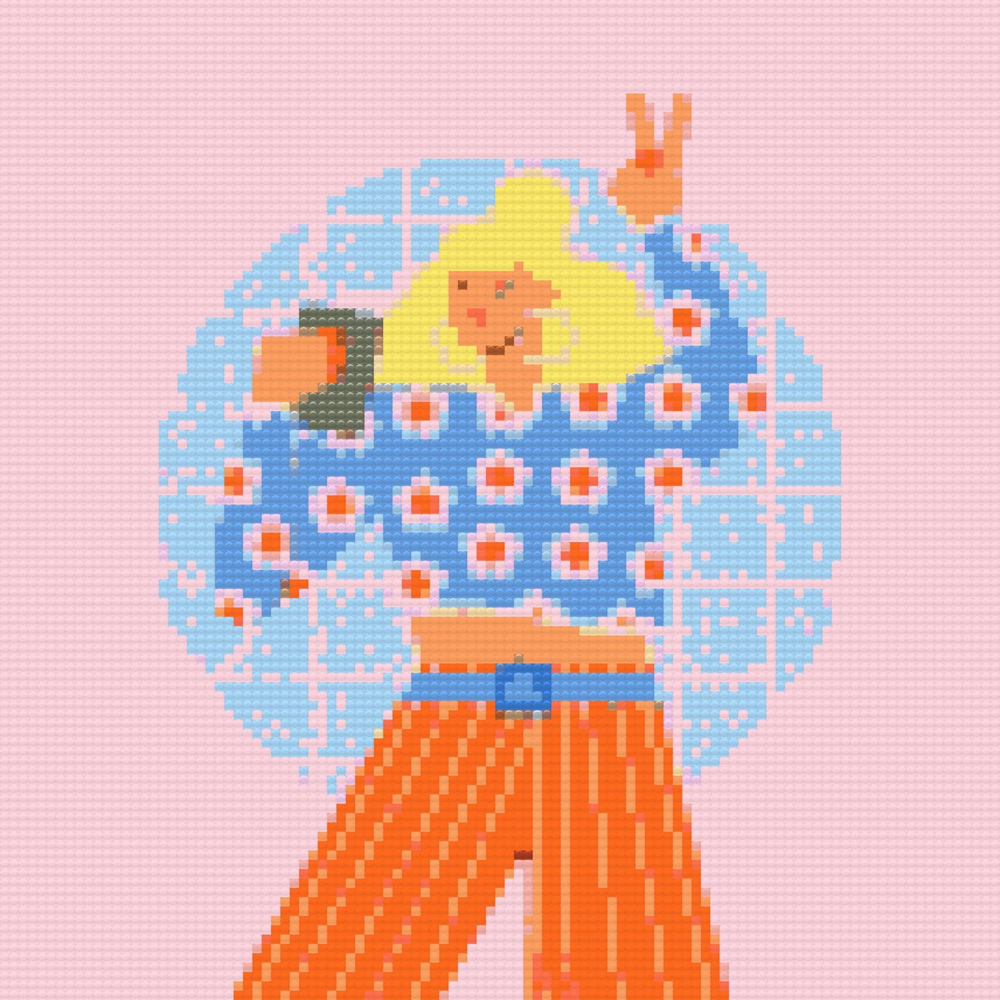 Diamond Painting - Illustration - Blond kvinde