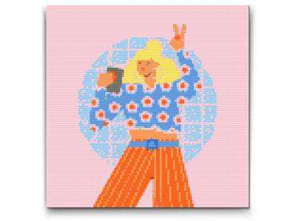 Diamond Painting - Illustration - Blond kvinde