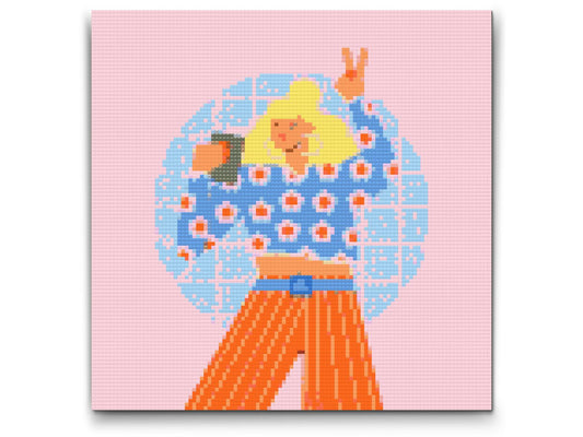 Diamond Painting - Illustration - Blond kvinde