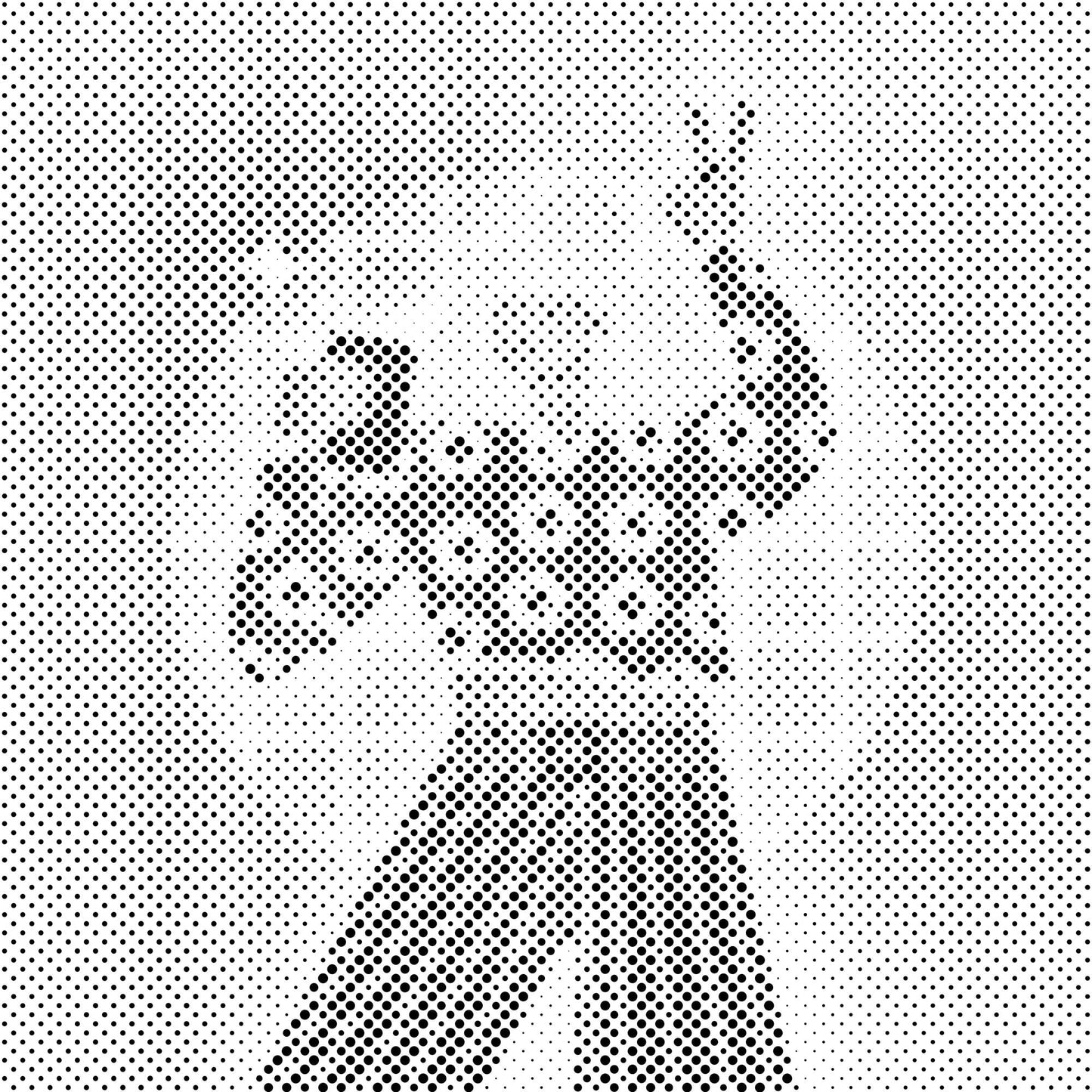 Mal-med-prikker -  Illustration - Blond kvinde