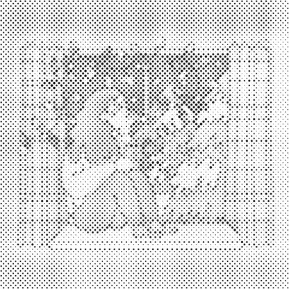 Mal-med-prikker -  Illustration - Kaffe ved vinduet