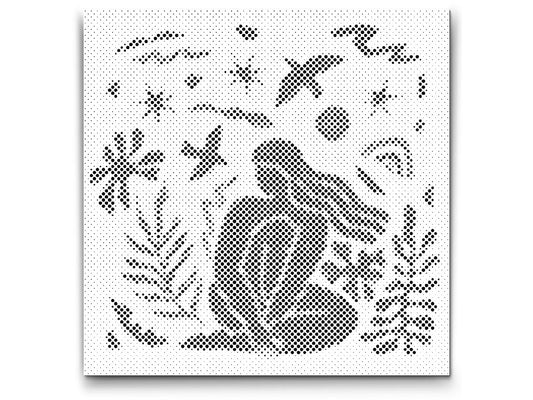 Mal-med-prikker -  Illustration - Feminitet