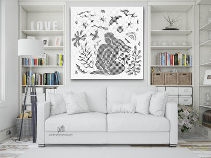 Mal-med-prikker -  Illustration - Feminitet