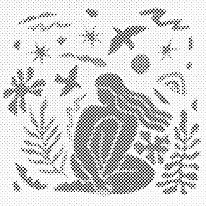 Mal-med-prikker -  Illustration - Feminitet