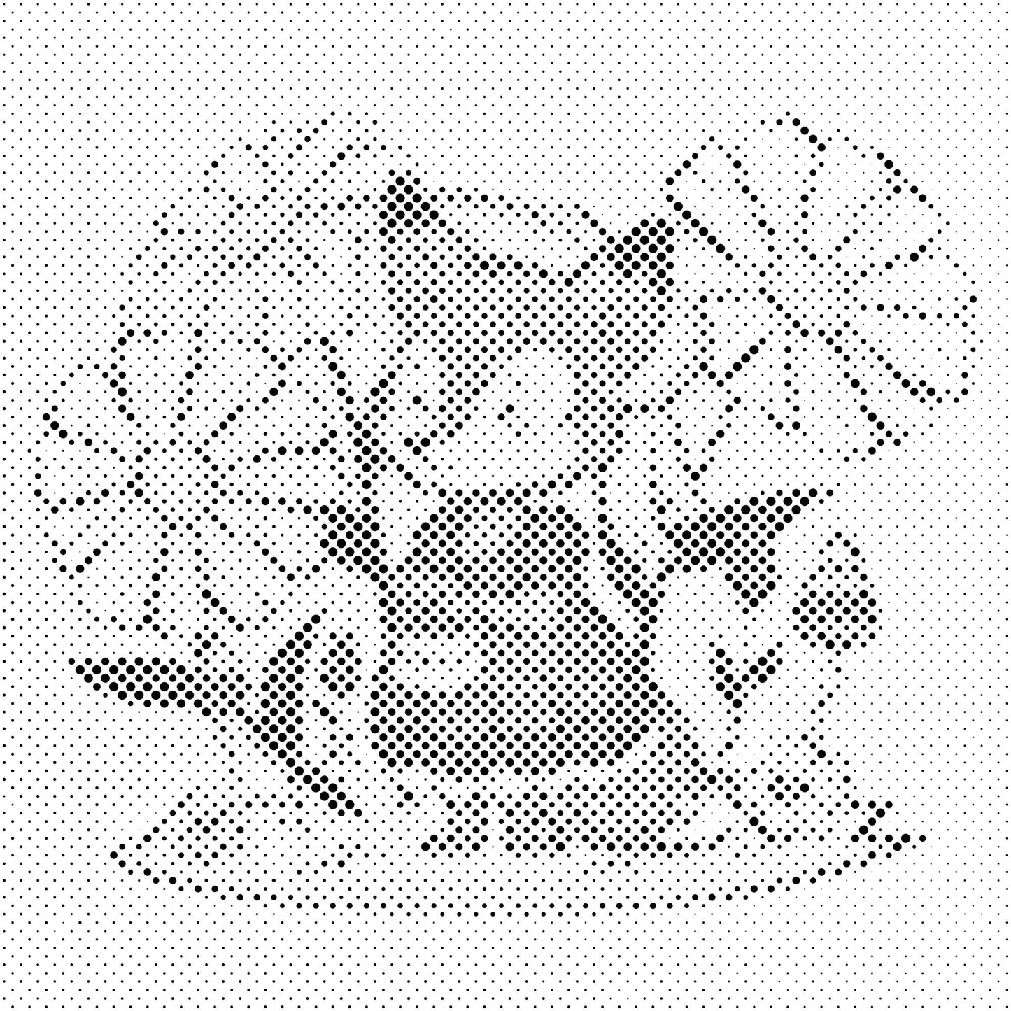 Mal-med-prikker -  Illustration - Ræv med håndtaske