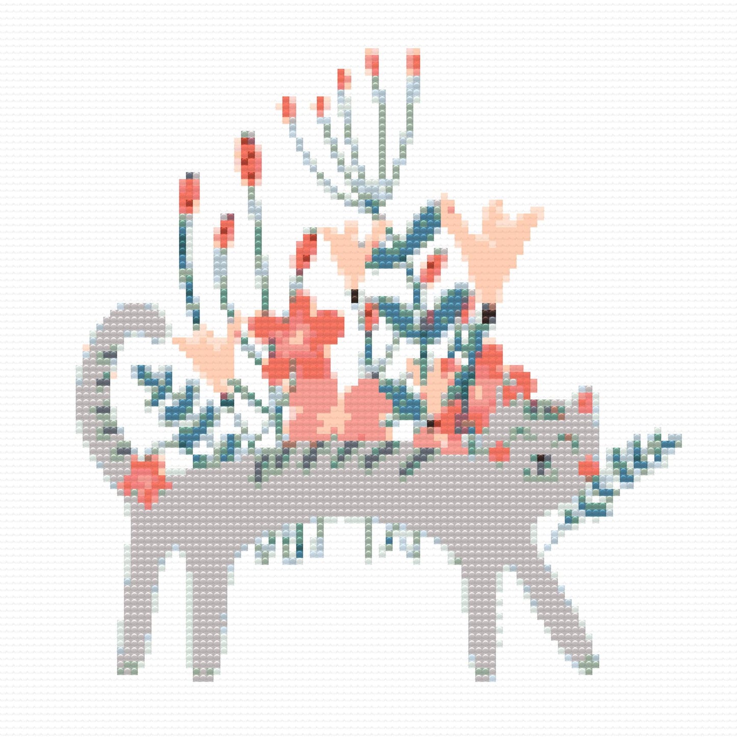 Diamond Painting - Illustration - Grå kat