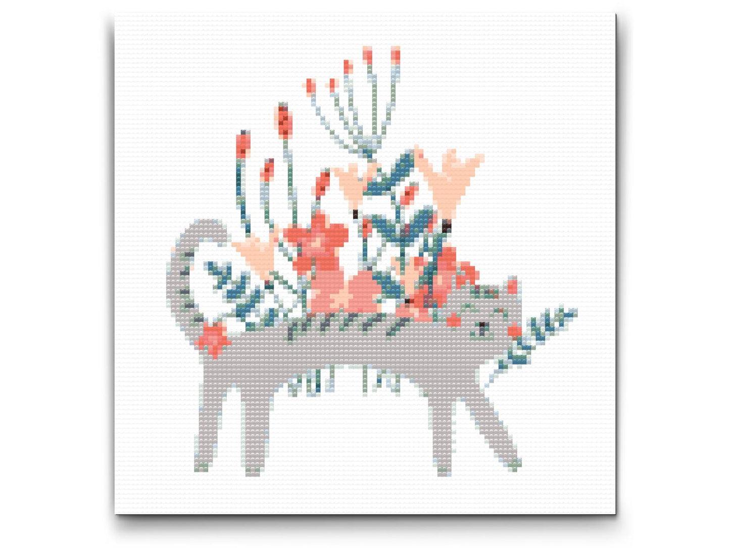 Diamond Painting - Illustration - Grå kat
