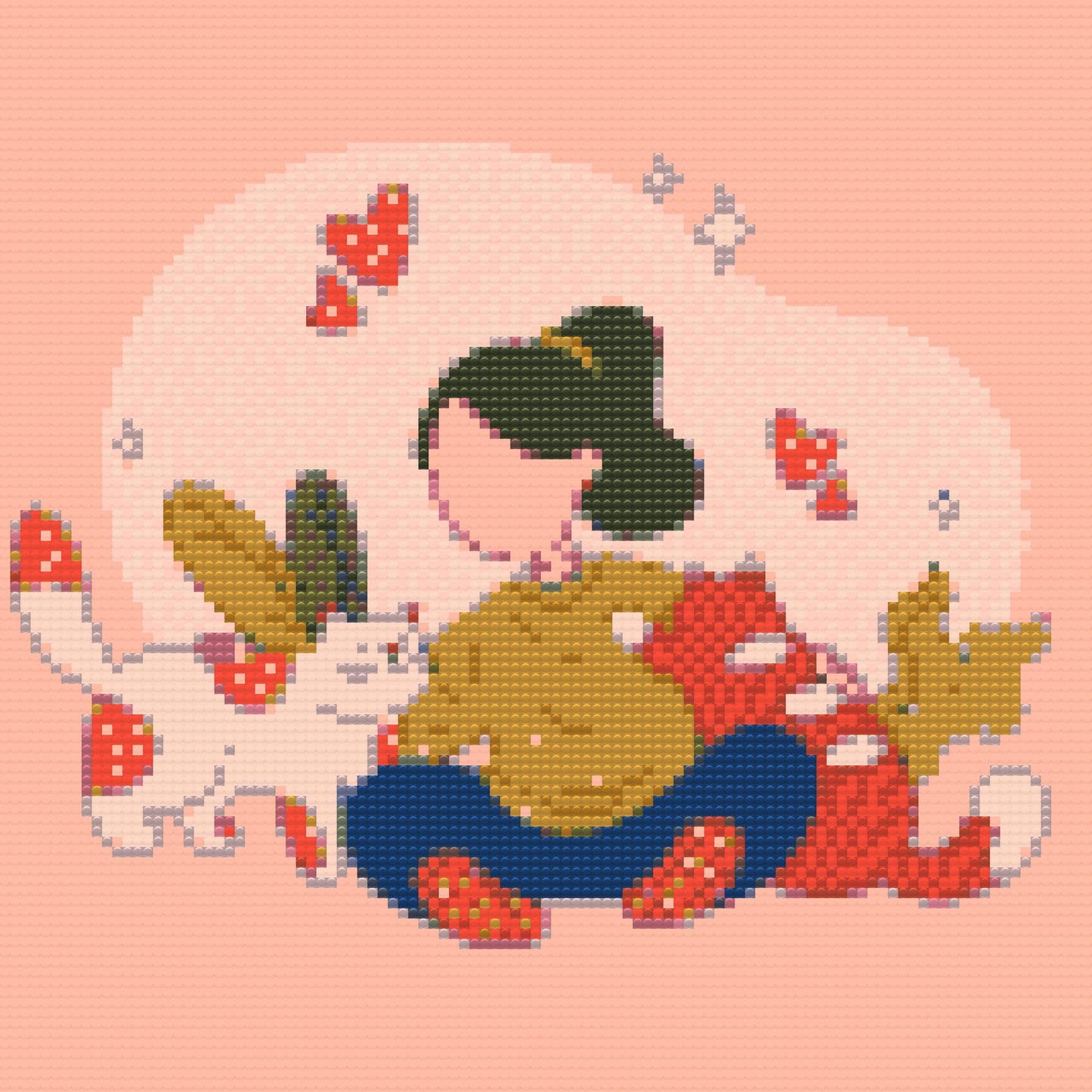 Diamond Painting - Illustration - Kærlighed til katte