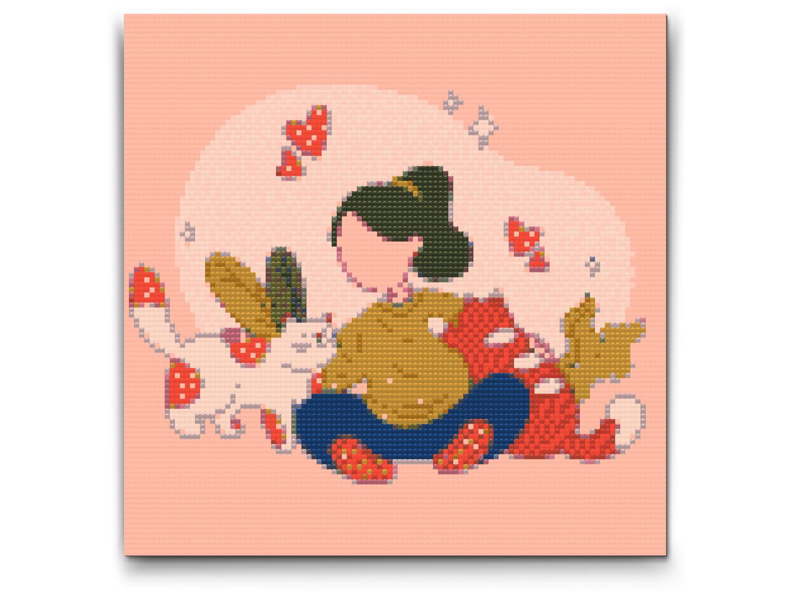 Diamond Painting - Illustration - Kærlighed til katte
