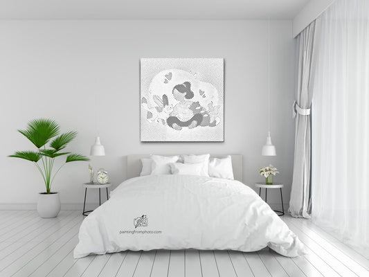 Mal-med-prikker -  Illustration - Kærlighed til katte
