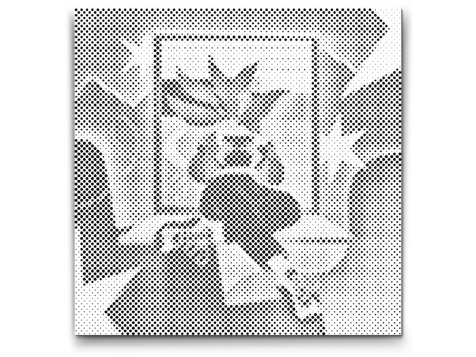 Mal-med-prikker -  Illustration - Pige ved vinduet