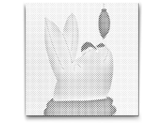 Mal-med-prikker -  Illustration - Kanin