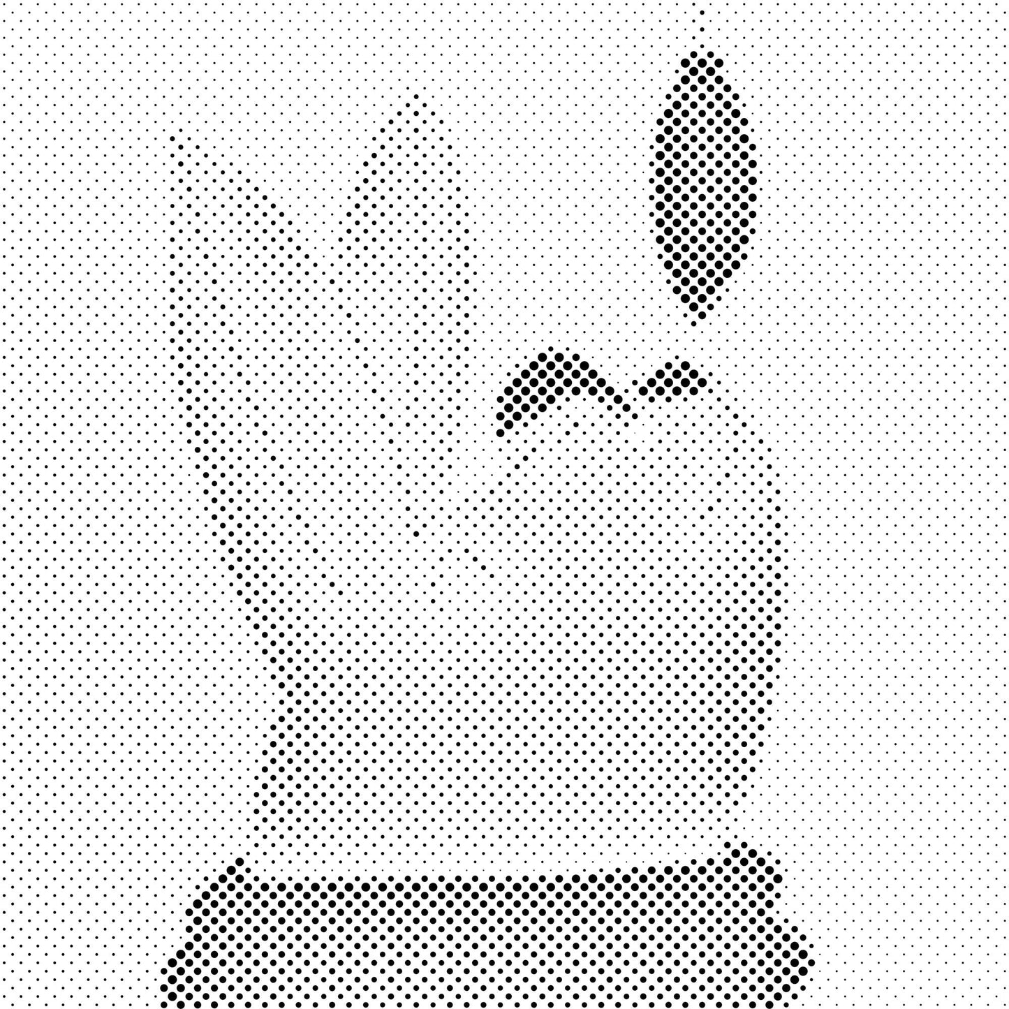 Mal-med-prikker -  Illustration - Kanin