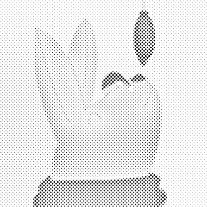 Mal-med-prikker -  Illustration - Kanin