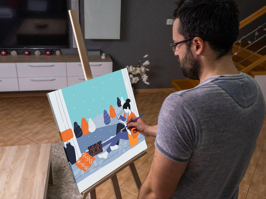 Paint by Numbers - Illustration - Læsning ved vinduet