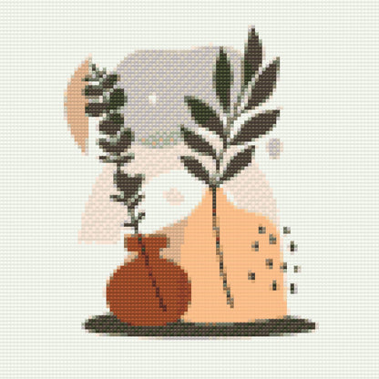 Diamond Painting - Illustration - Blomster i en vase