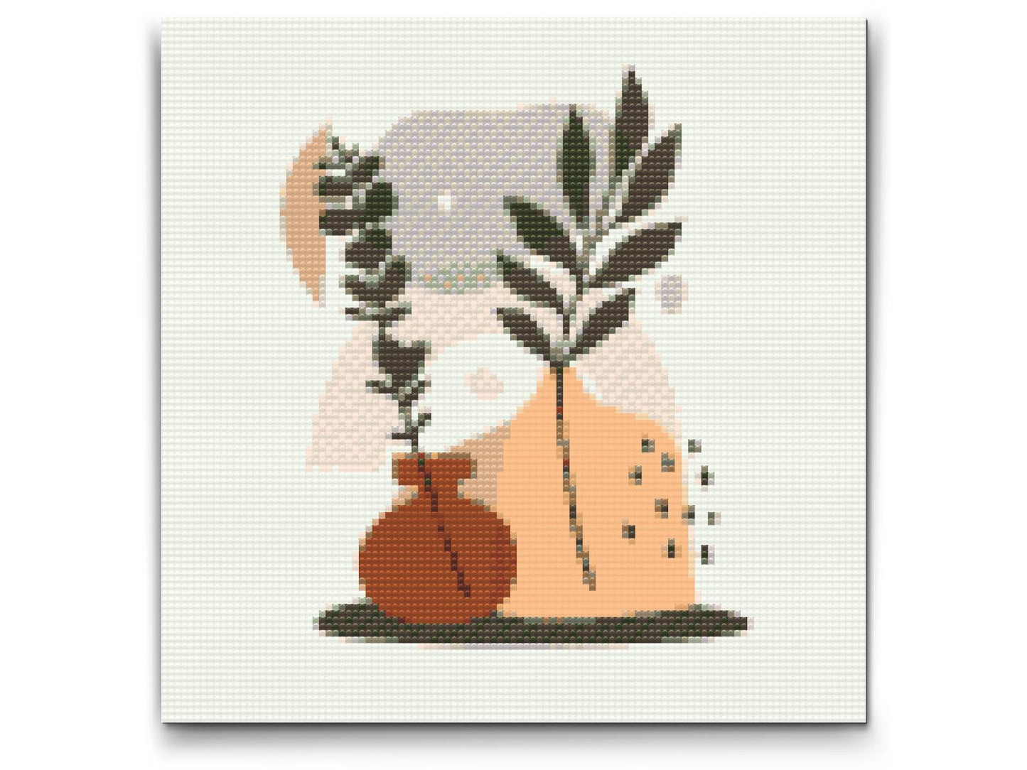 Diamond Painting - Illustration - Blomster i en vase