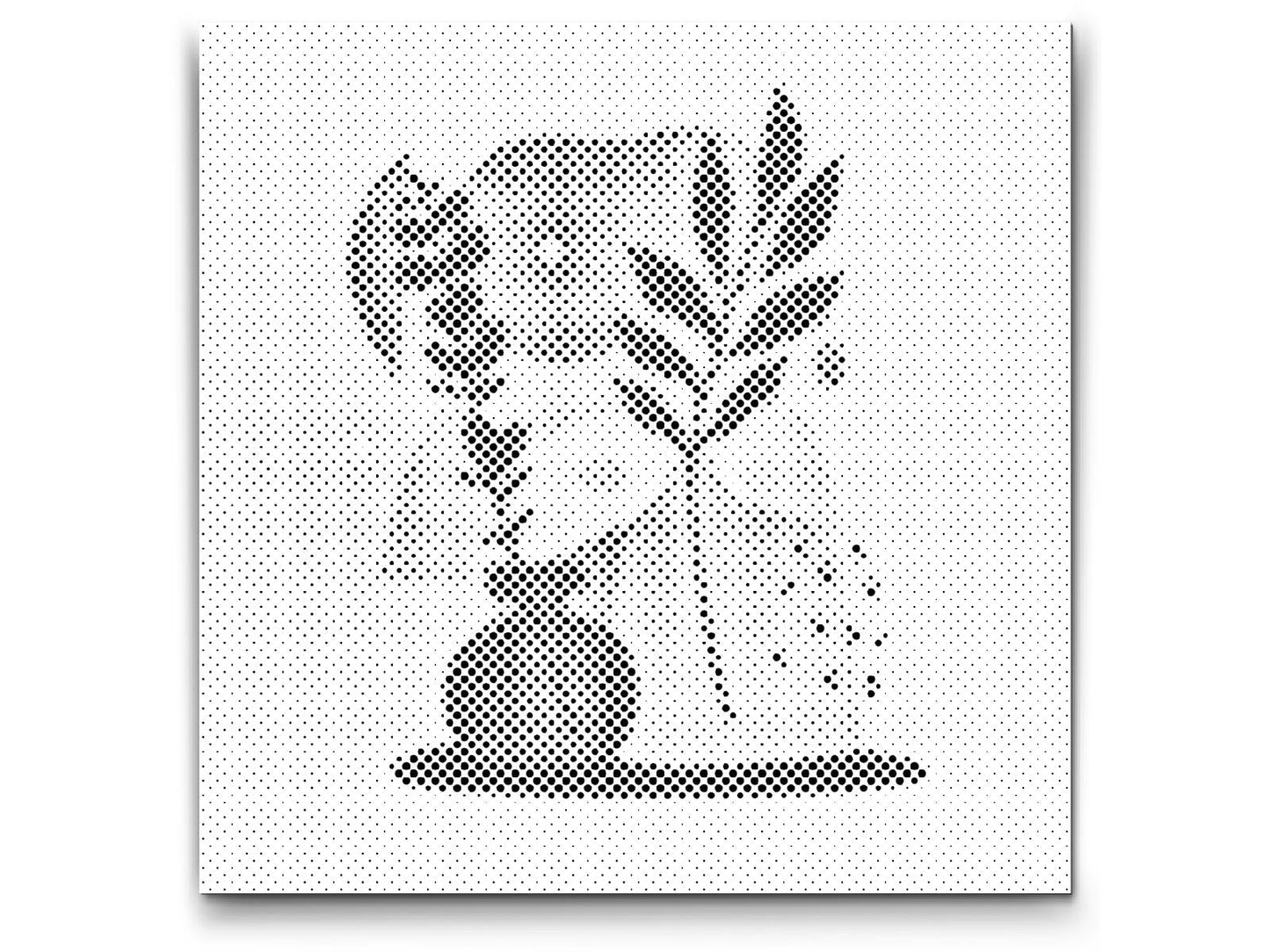 Mal-med-prikker -  Illustration - Blomster i en vase